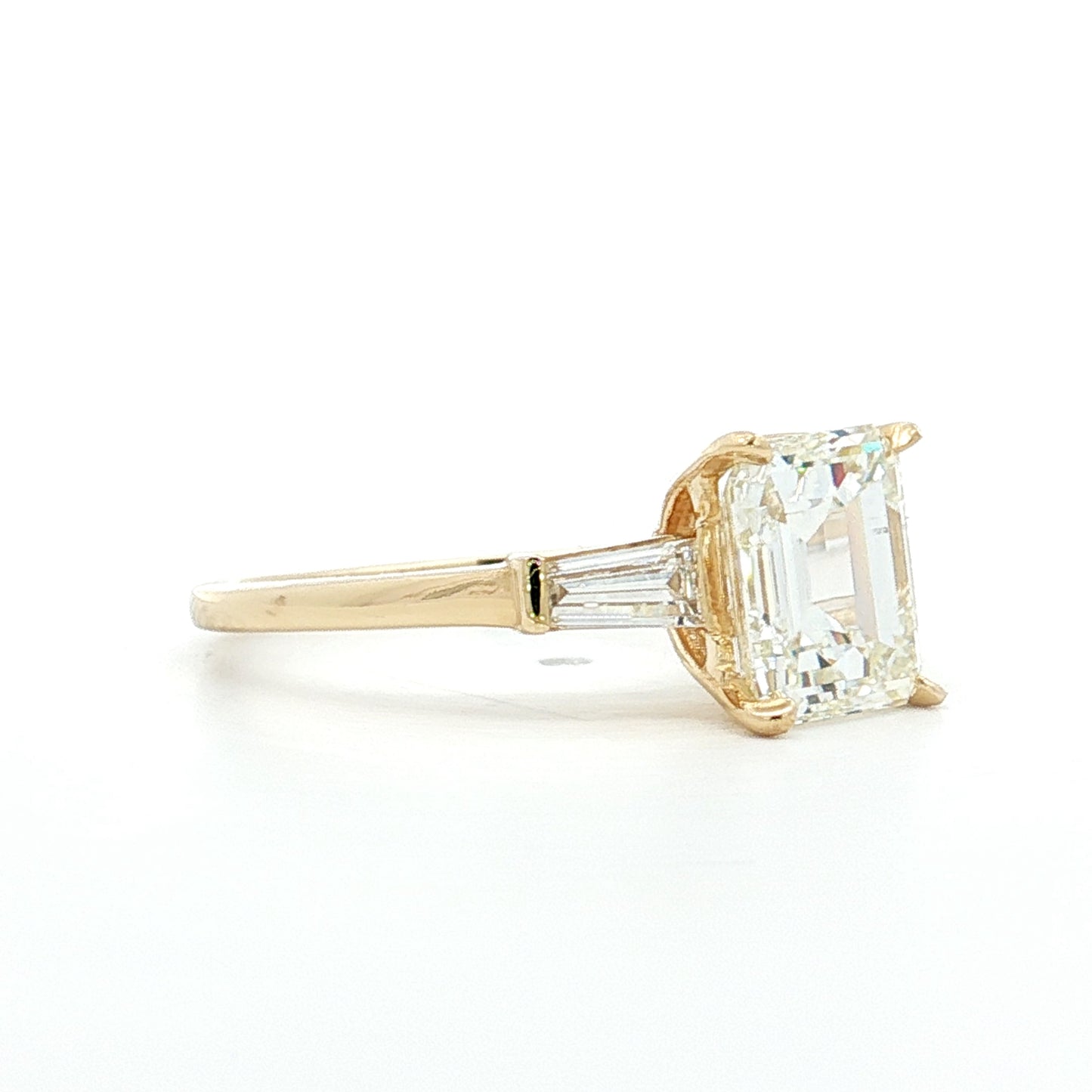 2.04 Emerald Cut Diamond Engagement Ring 14k