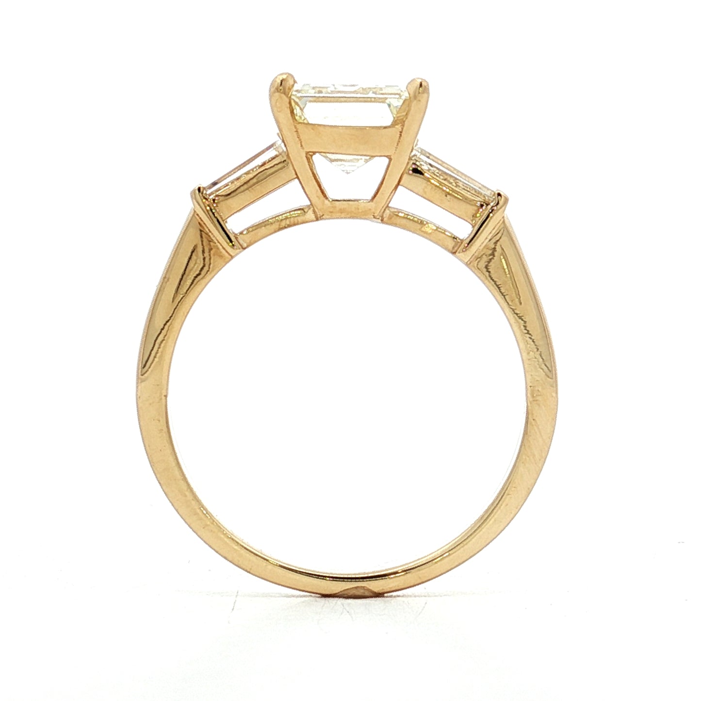 2.04 Emerald Cut Diamond Engagement Ring 14k