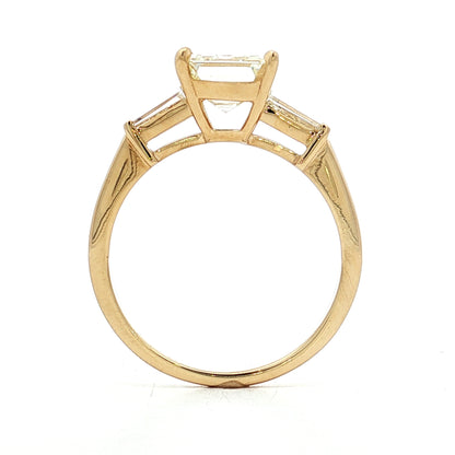 2.04 Emerald Cut Diamond Engagement Ring 14k