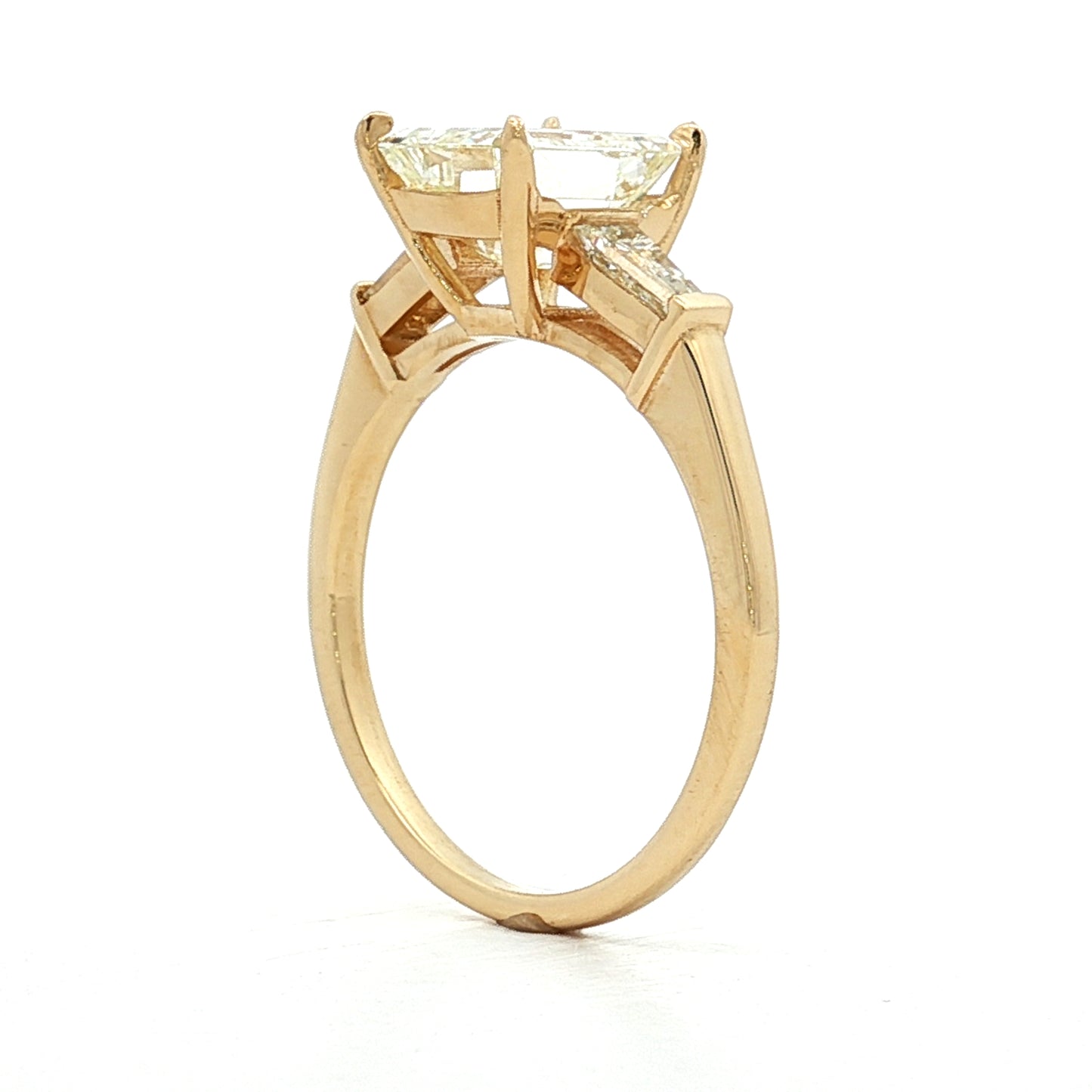 2.04 Emerald Cut Diamond Engagement Ring 14k