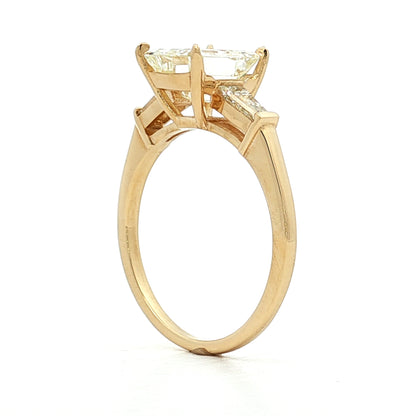 2.04 Emerald Cut Diamond Engagement Ring 14k