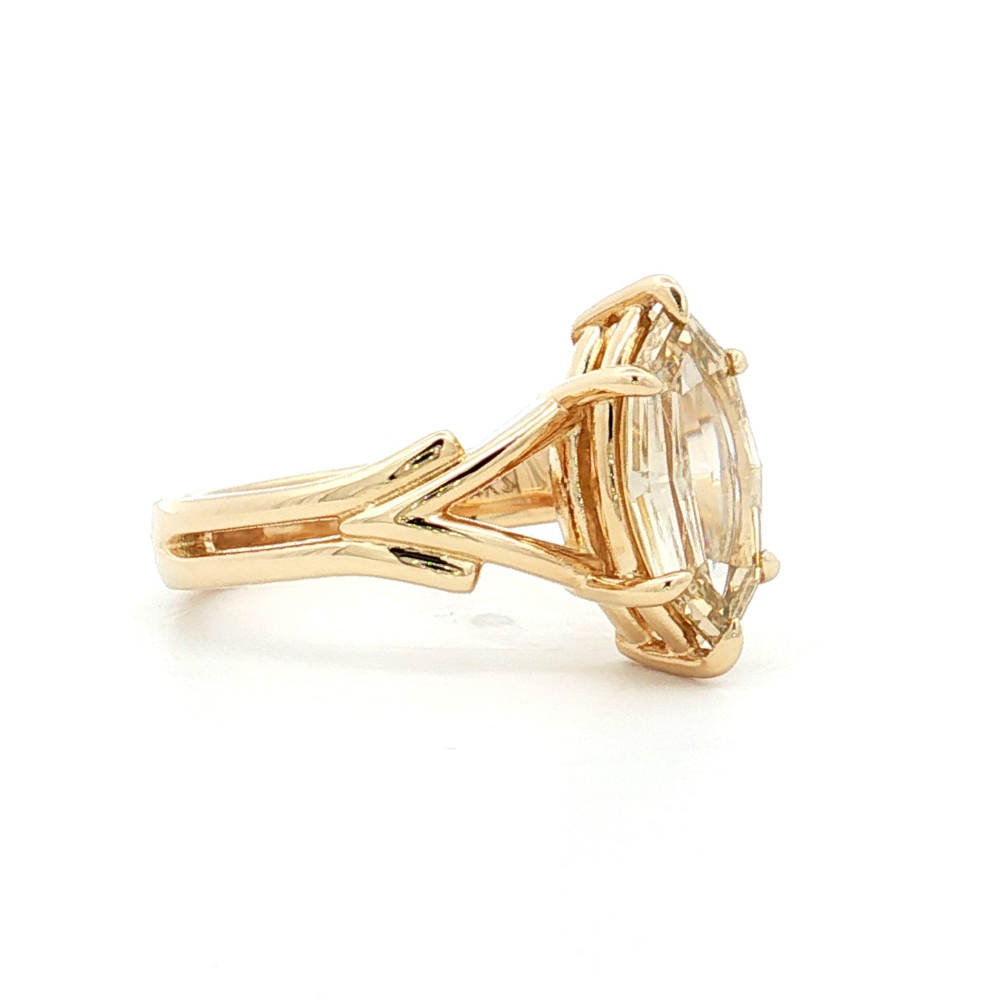 1.53 Marquise Step Cut Diamond Engagement Ring 14