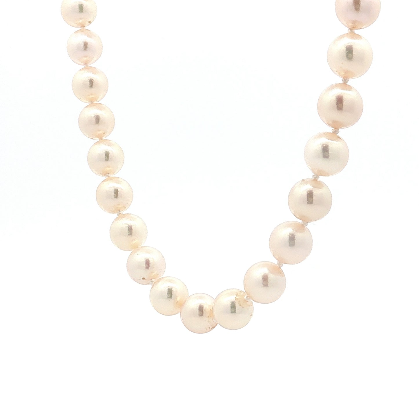 26 Inch Akoya Pearl Necklace 14k Yellow Gold