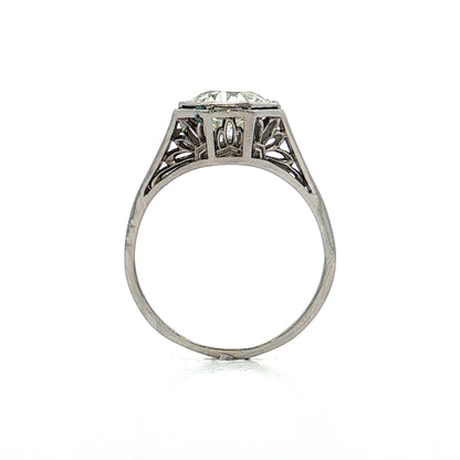1.84 Vintage Art Deco Diamond Engagement Ring 18k