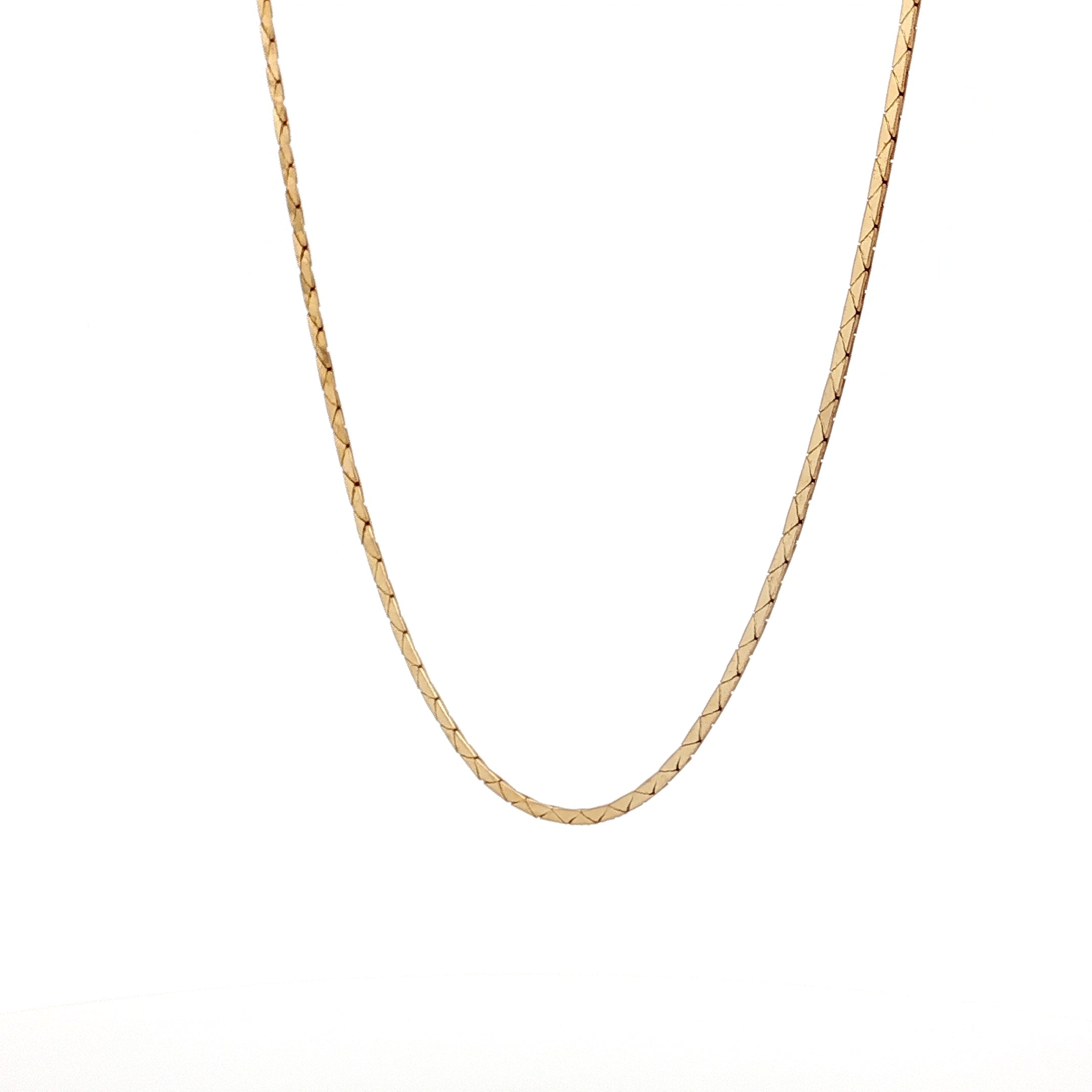 30 Inch Flat Triangle Link Chain Necklace in 14k – Filigree Jewelers
