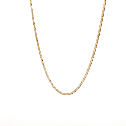 30 Inch Flat Triangle Link Chain Necklace in 14k