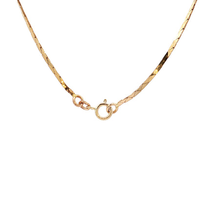 30 Inch Flat Triangle Link Chain Necklace in 14k