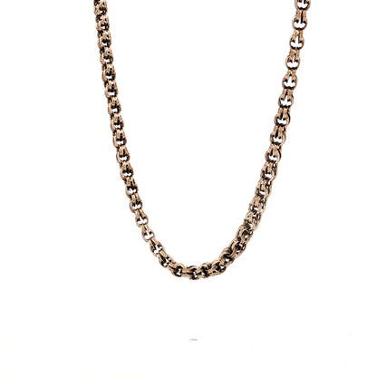 17 Inch Antique Victorian Rolo Chain Necklace in 14k