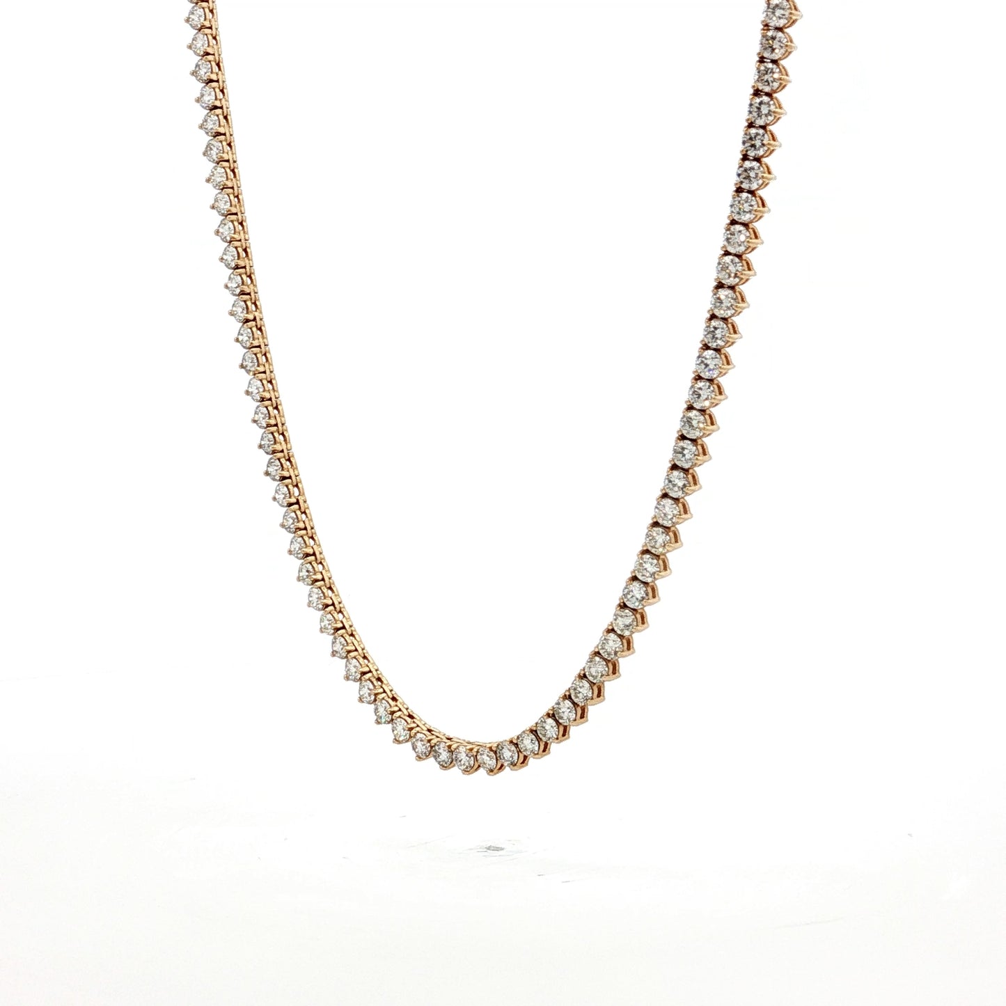 6 Carat Diamond Tennis Necklace in 14k Yellow Gold