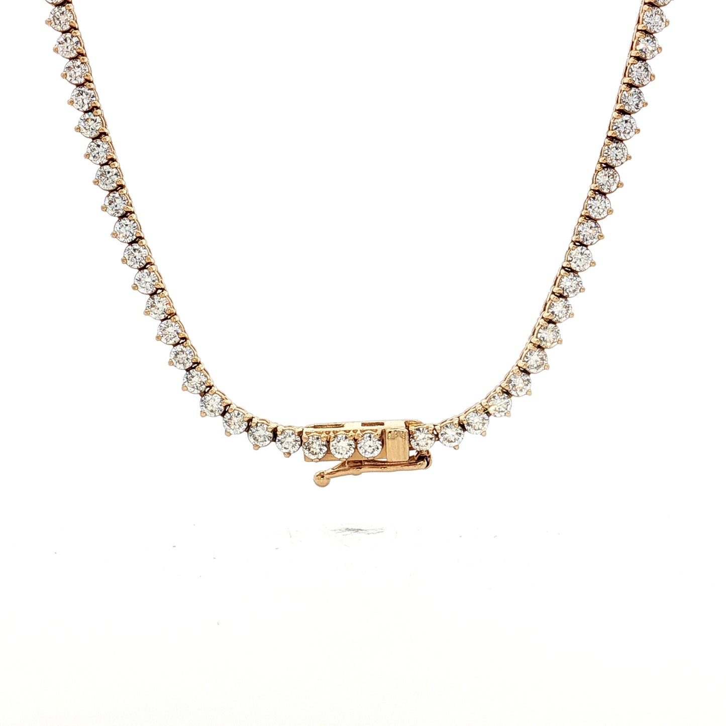 6 Carat Diamond Tennis Necklace in 14k Yellow Gold