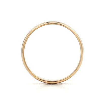 Vintage Mens Retro Triple Wedding Band in 14k Yellow Gold
