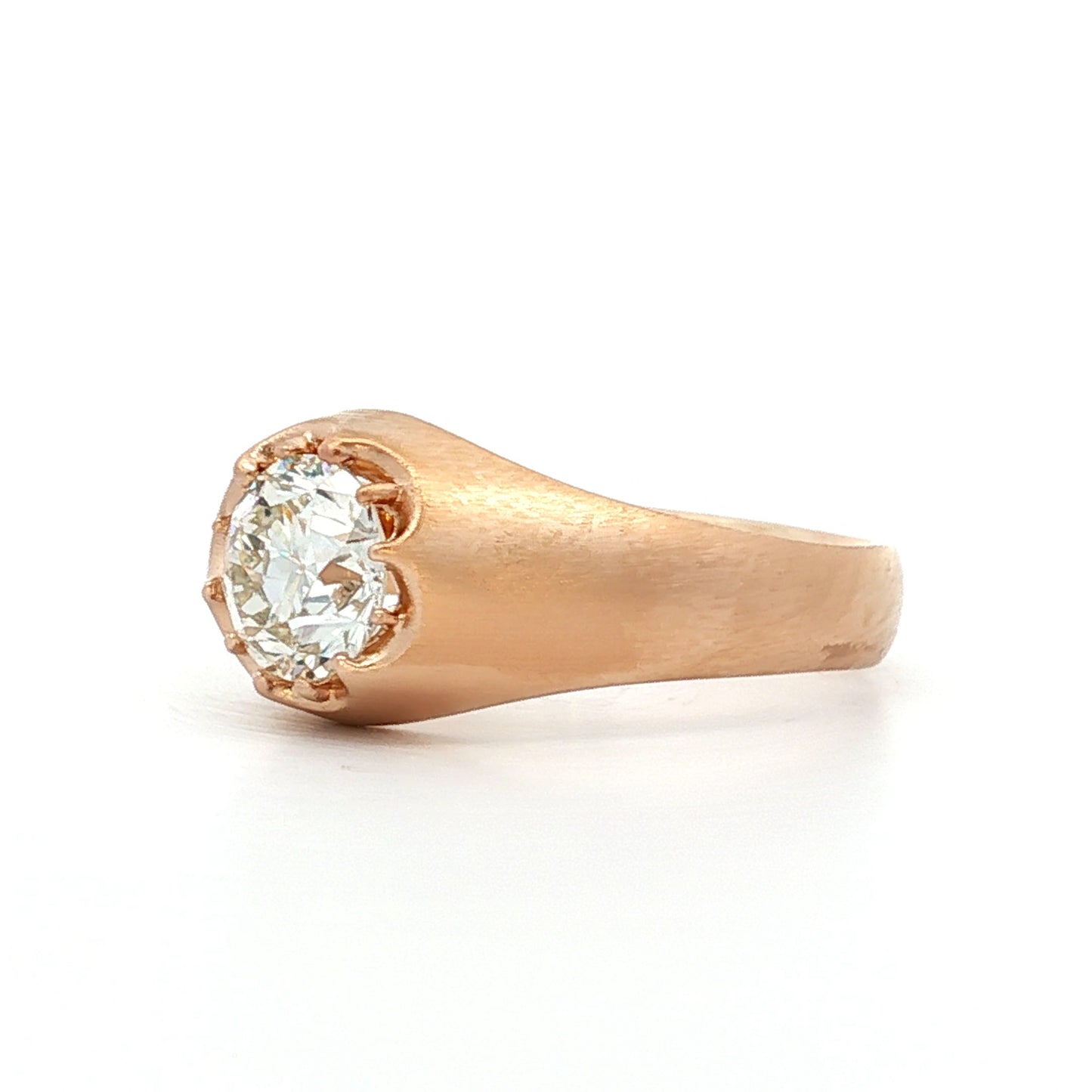 1.13 Victorian Solitaire Diamond Engagement Ring 14k