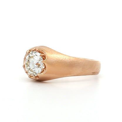 1.13 Victorian Solitaire Diamond Engagement Ring 14k
