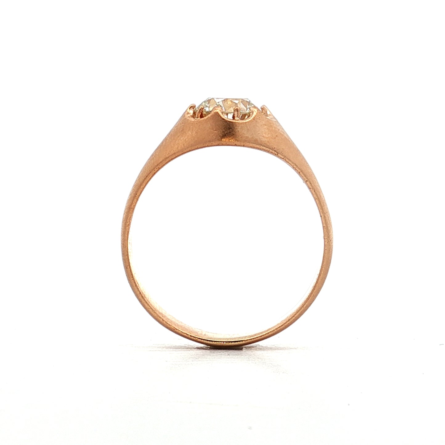 1.13 Victorian Solitaire Diamond Engagement Ring 14k