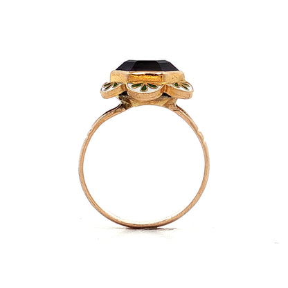 2.00 Edwardian Hexagon Amethyst Ring in 14k