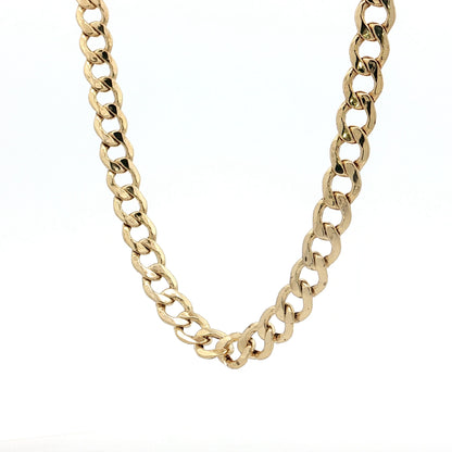 6mm Mens Curb Link Chain 10k Yellow Gold