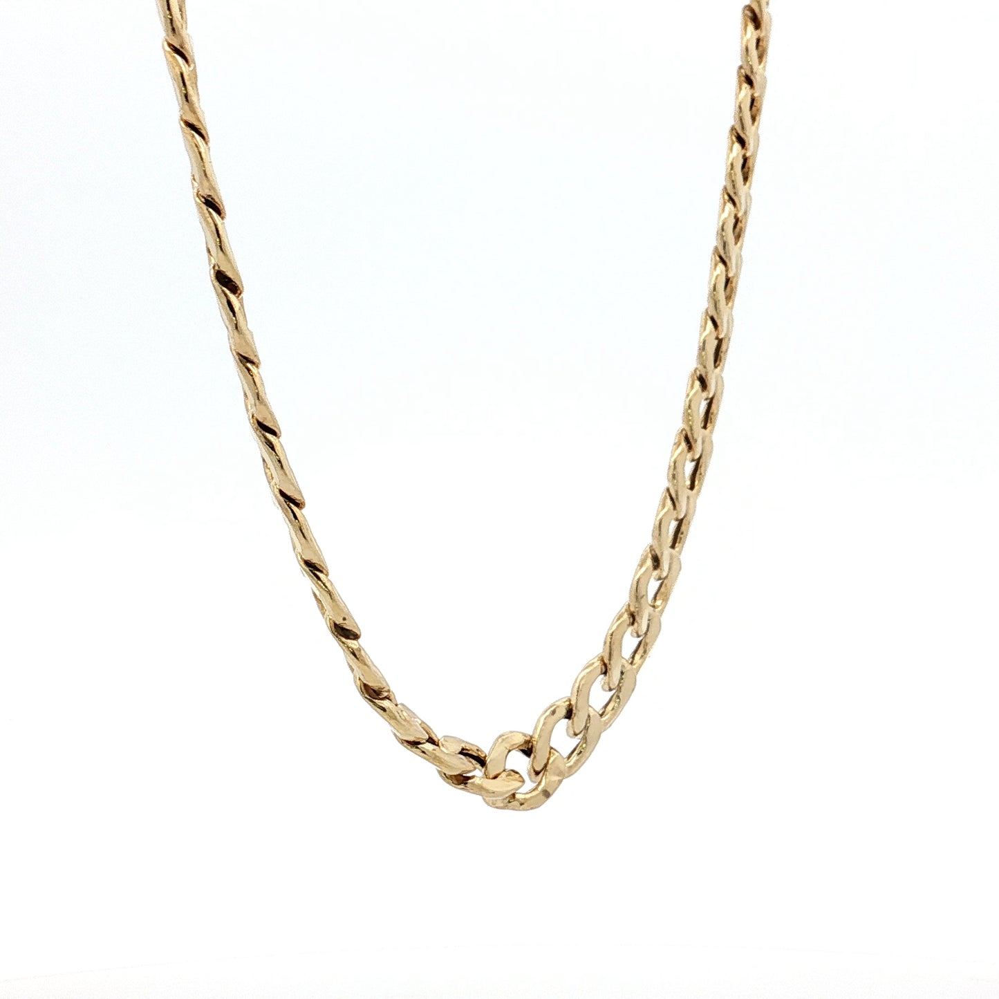 6mm Mens Curb Link Chain 10k Yellow Gold