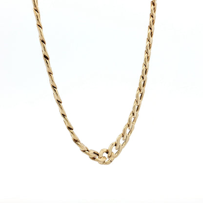 6mm Mens Curb Link Chain 10k Yellow Gold