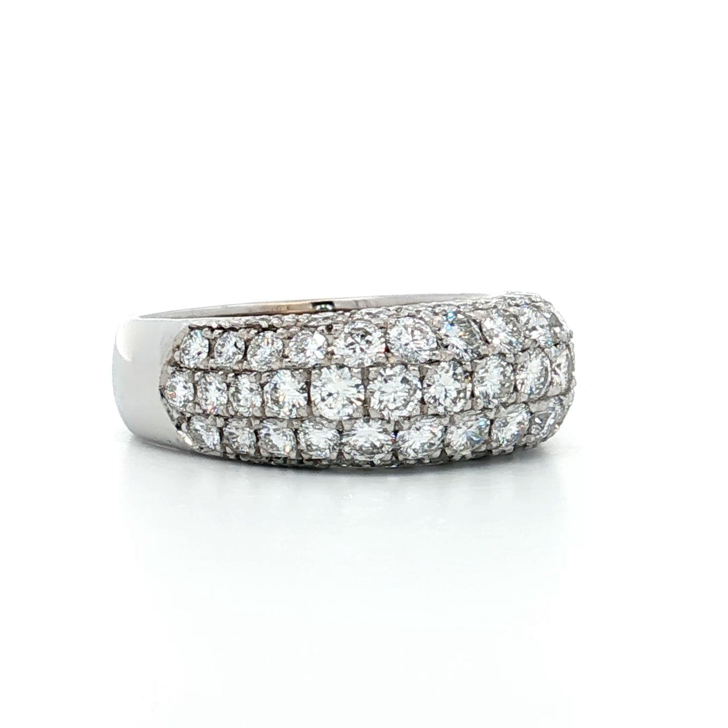 1.71 Pave Diamond Cocktail Ring in 18k/Platinum