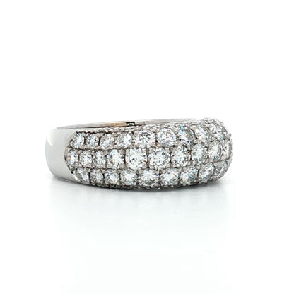 1.71 Pave Diamond Cocktail Ring in 18k/Platinum