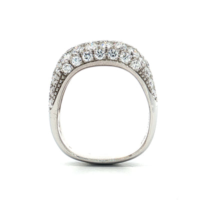 1.71 Pave Diamond Cocktail Ring in 18k/Platinum