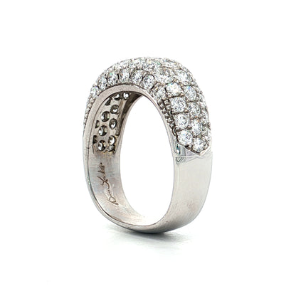 1.71 Pave Diamond Cocktail Ring in 18k/Platinum