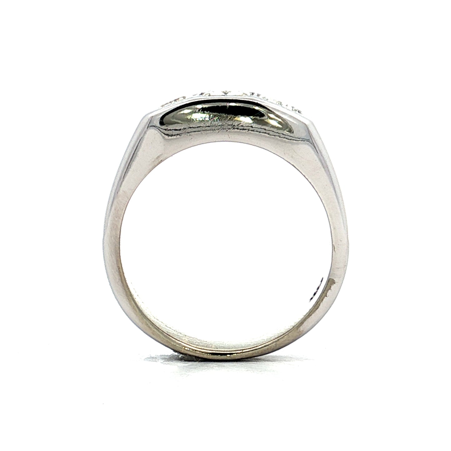 .70 Emerald Cut Diamond Three Stone Engagement Ring 14k