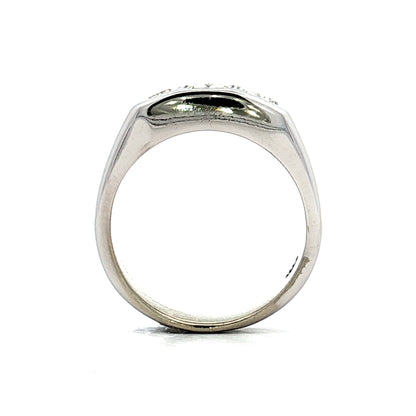 .70 Emerald Cut Diamond Three Stone Engagement Ring 14k