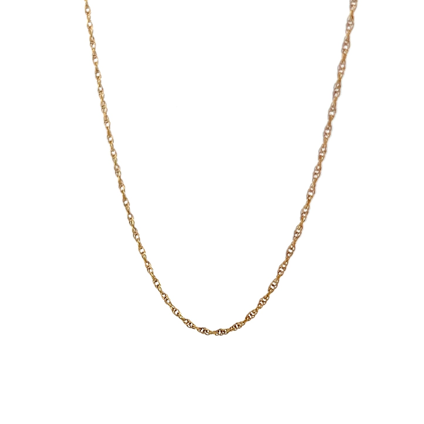 18" Singapore Chain Necklace in 14k Yellow Gold
