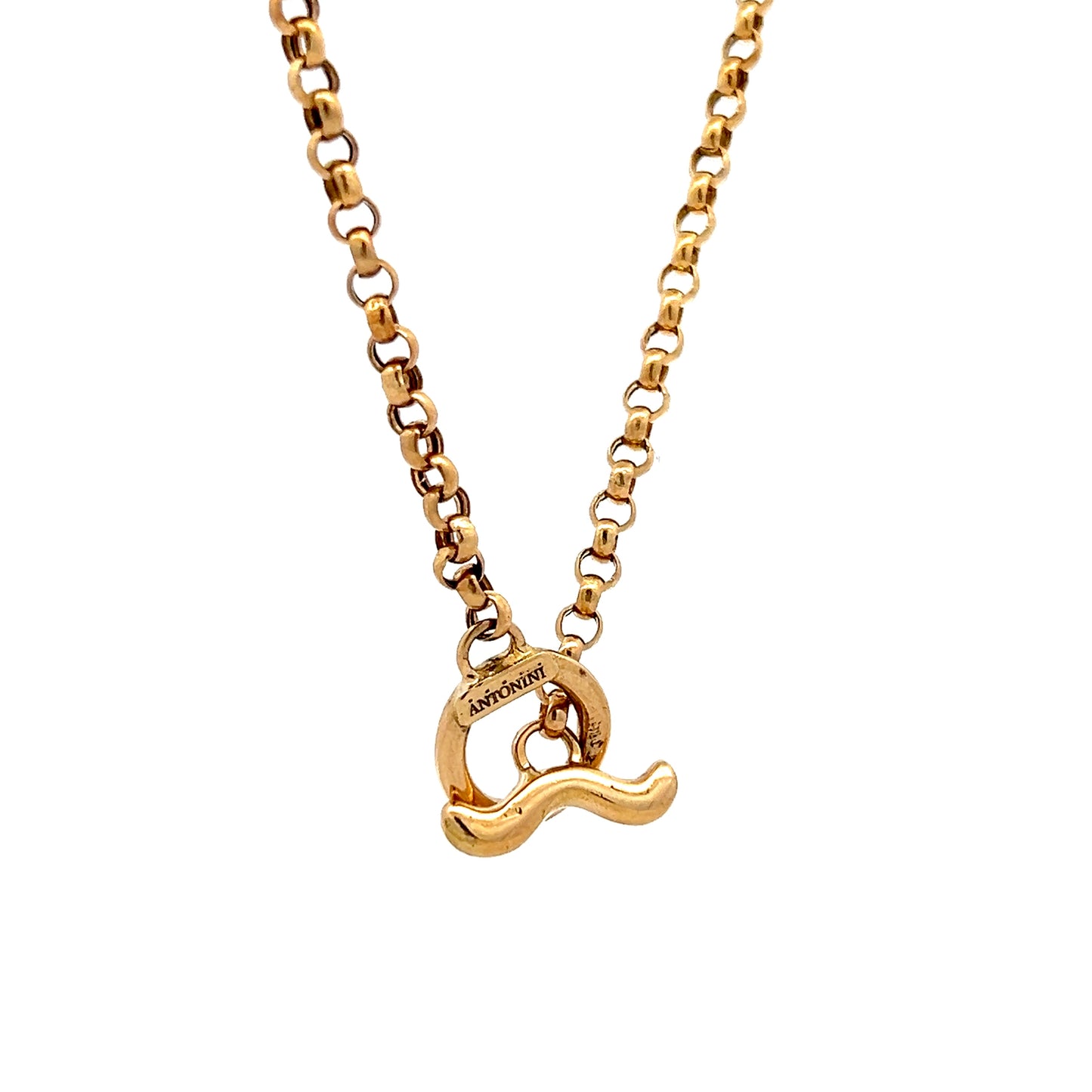 Antonini Lariat Rolo Link Necklace 18k Yellow Gold