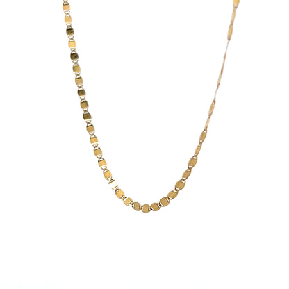 2mm Mirror Link Necklace in 14k Yellow Gold