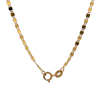 2mm Mirror Link Necklace in 14k Yellow Gold