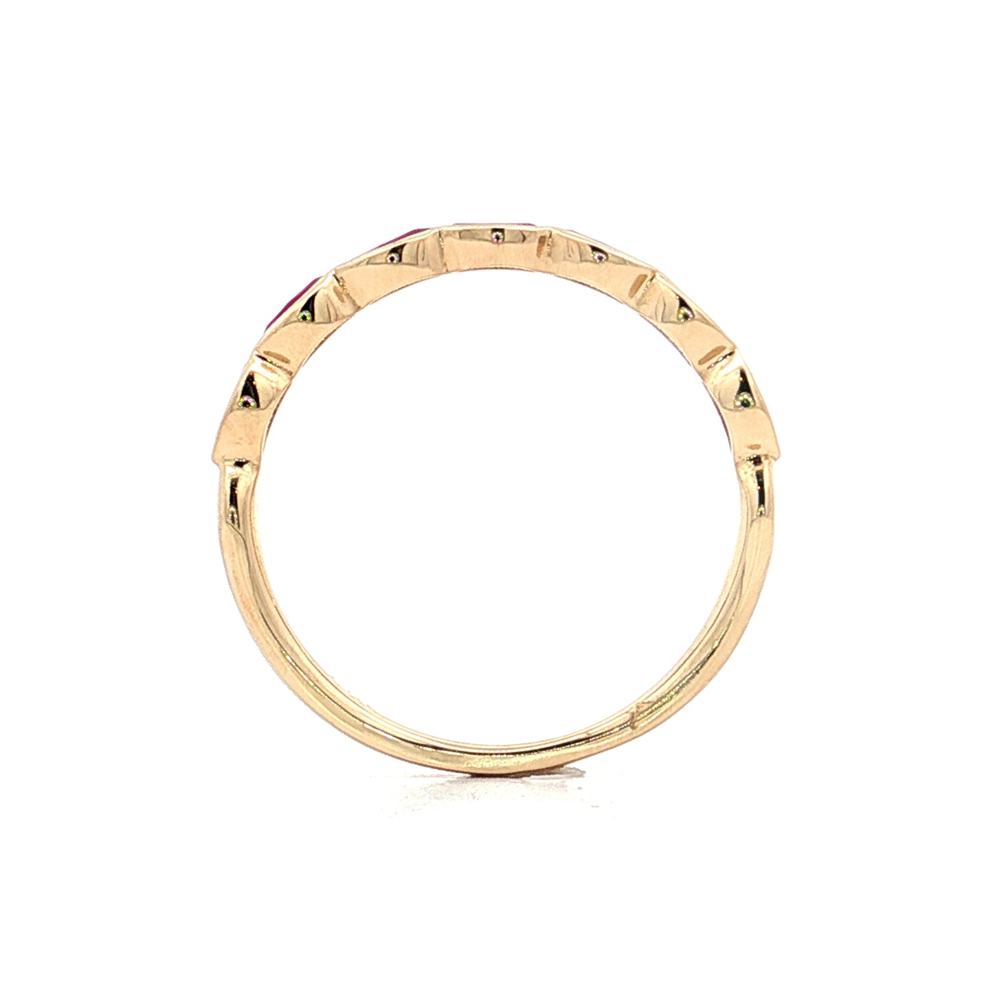 .80 Marquise Cut Ruby Wedding Band 14k