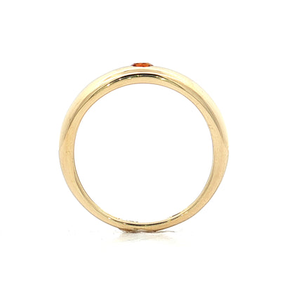 .11 Flush Set Citrine Stacking Ring 14k Yellow Gold