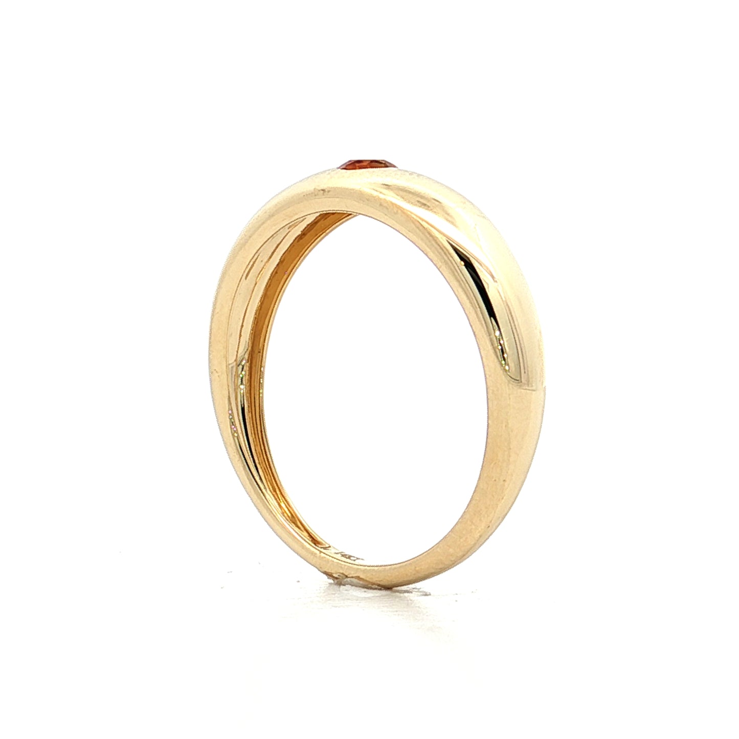 .11 Flush Set Citrine Stacking Ring 14k Yellow Gold