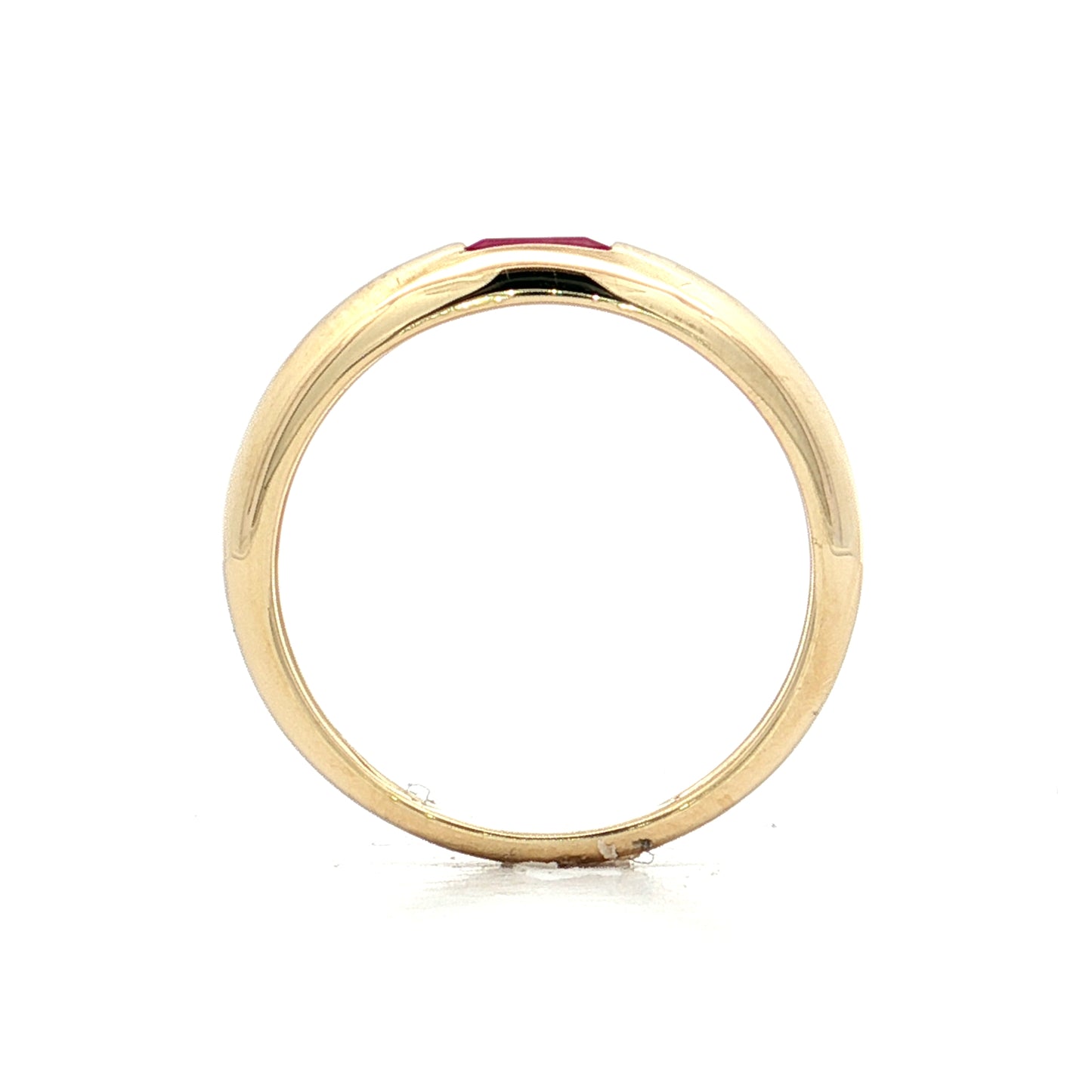 .30 Baguette Ruby Stacking Ring 14k Yellow Gold