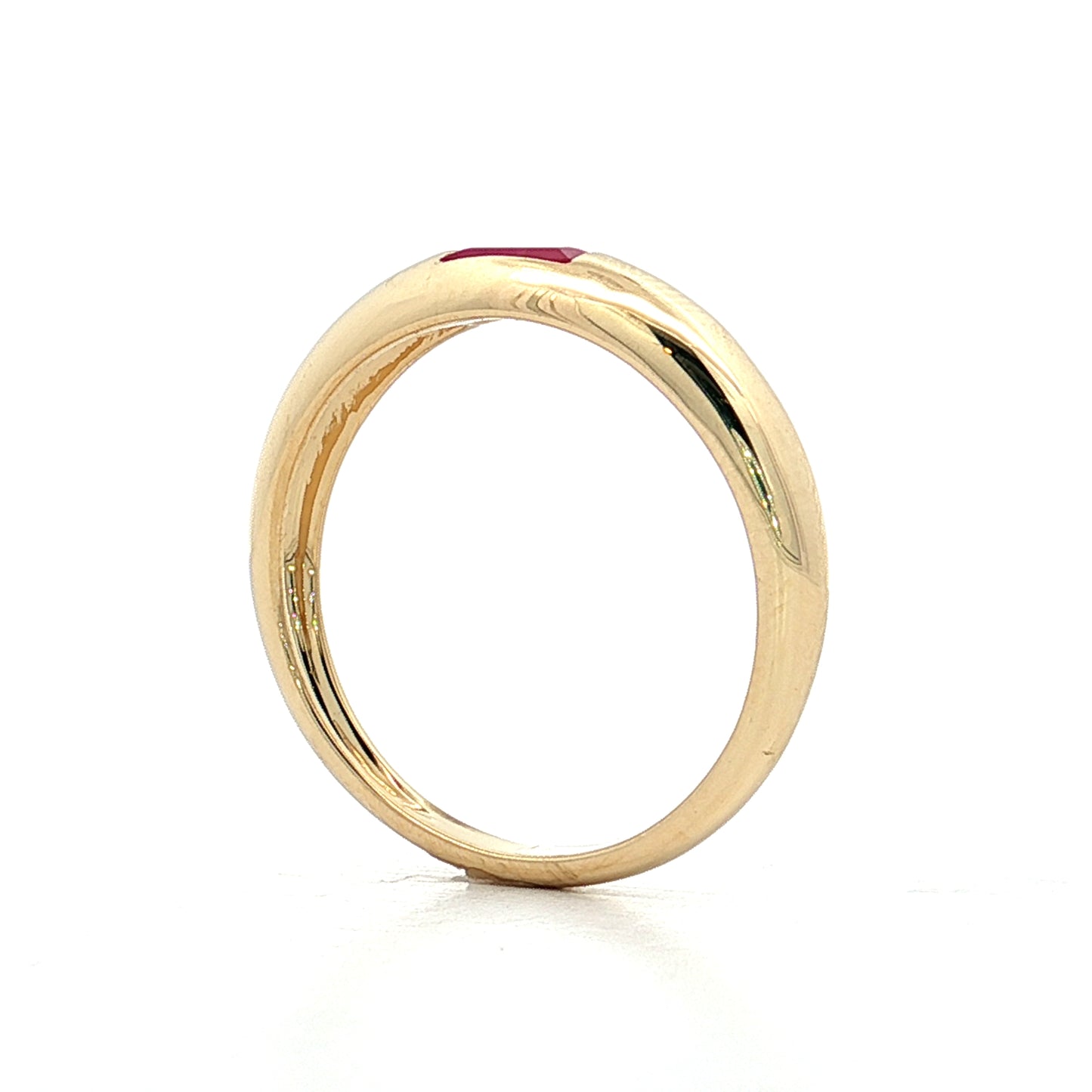 .30 Baguette Ruby Stacking Ring 14k Yellow Gold