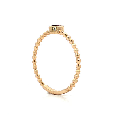 .16 Heart Shaped Pink Tourmaline Ring 14k Yellow Gold