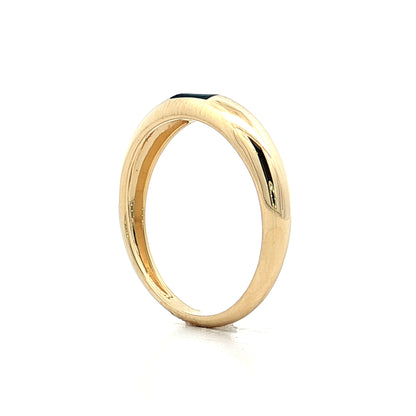 .30 Baguette Sapphire Stacking Ring in 14k Yellow Gold