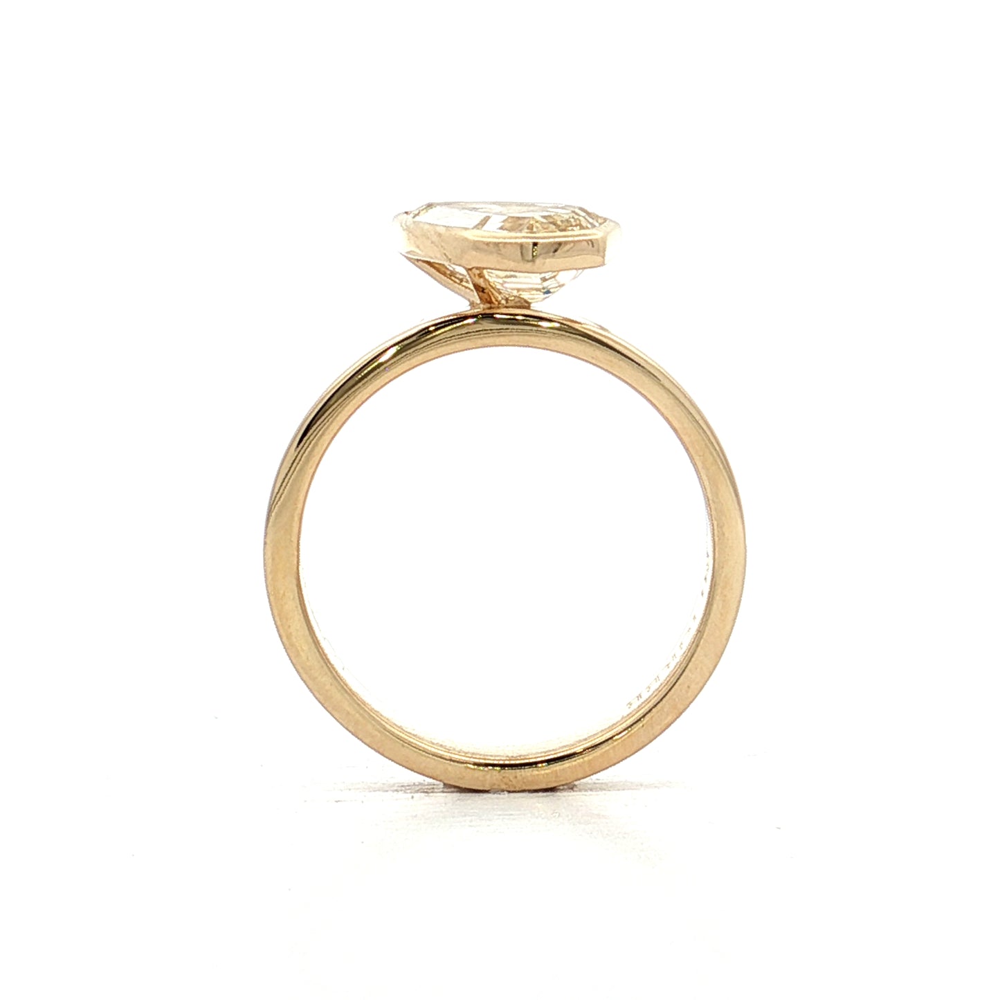 1.71 GIA Pear Step Cut Diamond Engagement Ring 14k