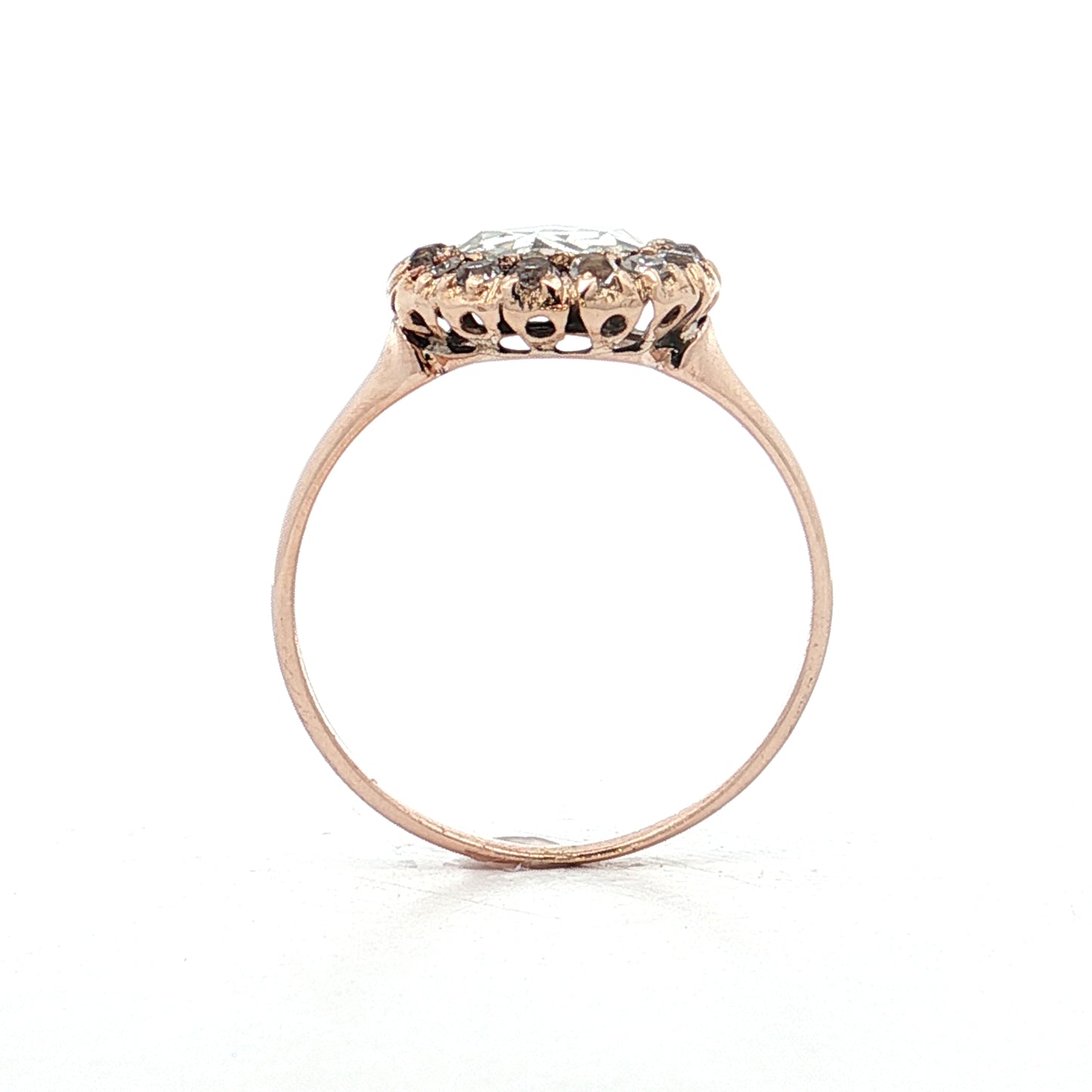 .35 Vintage Rose Cut Diamond Engagement Ring 14k