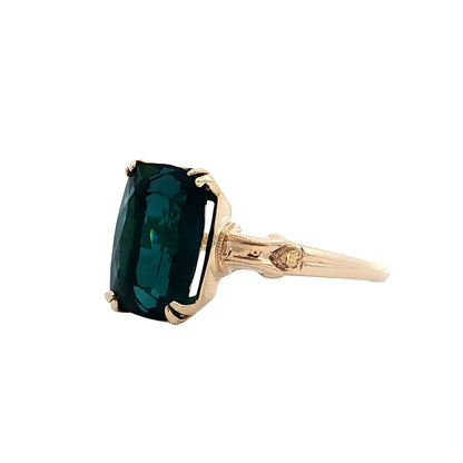 2.96 Vintage Elongated Cushion Tourmaline 14k