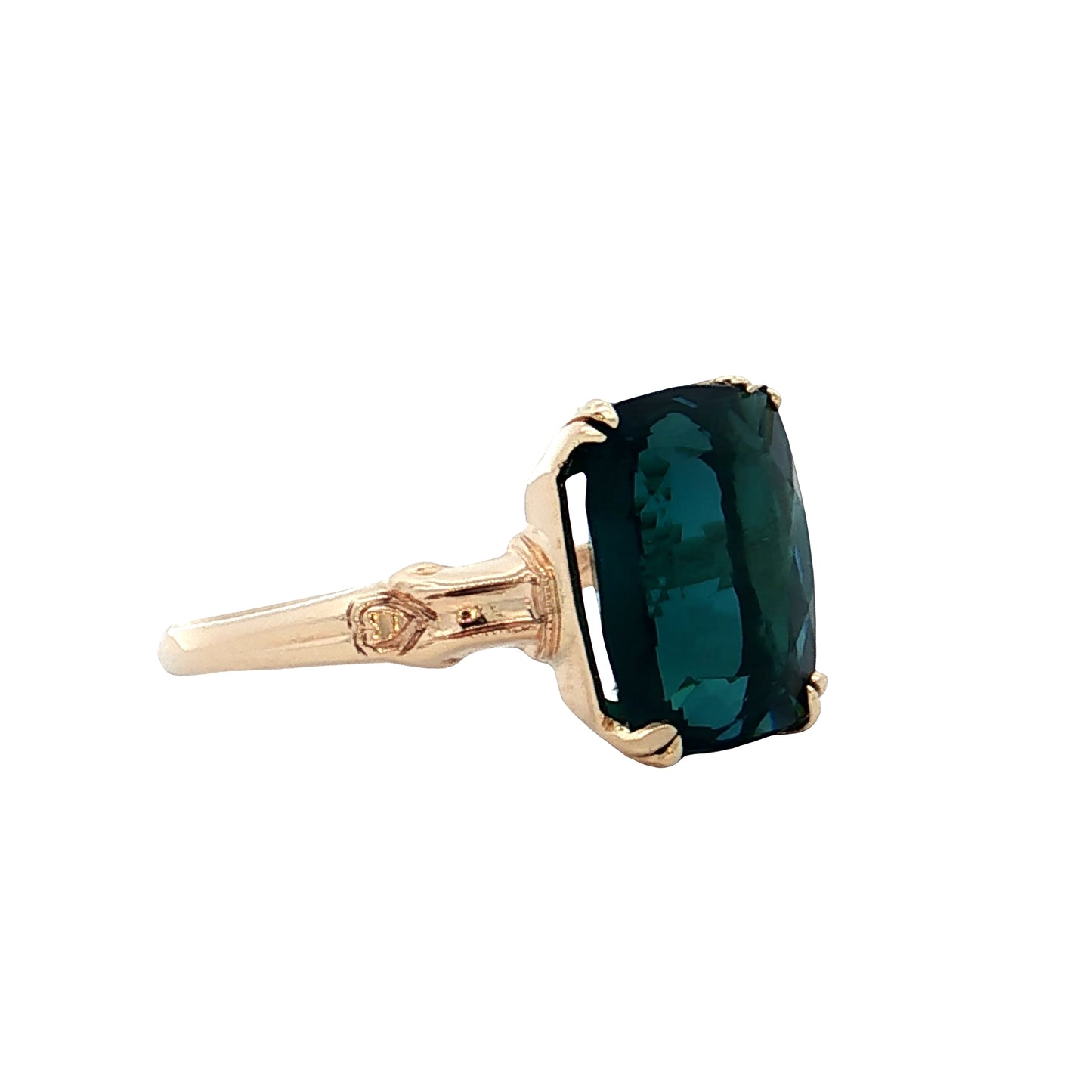 2.96 Vintage Elongated Cushion Tourmaline 14k