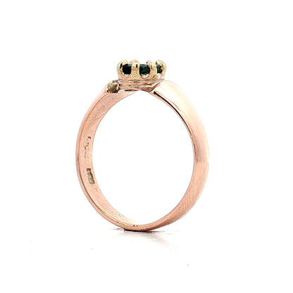 1.00 Vintage Oval Sapphire Engagement Ring 9k