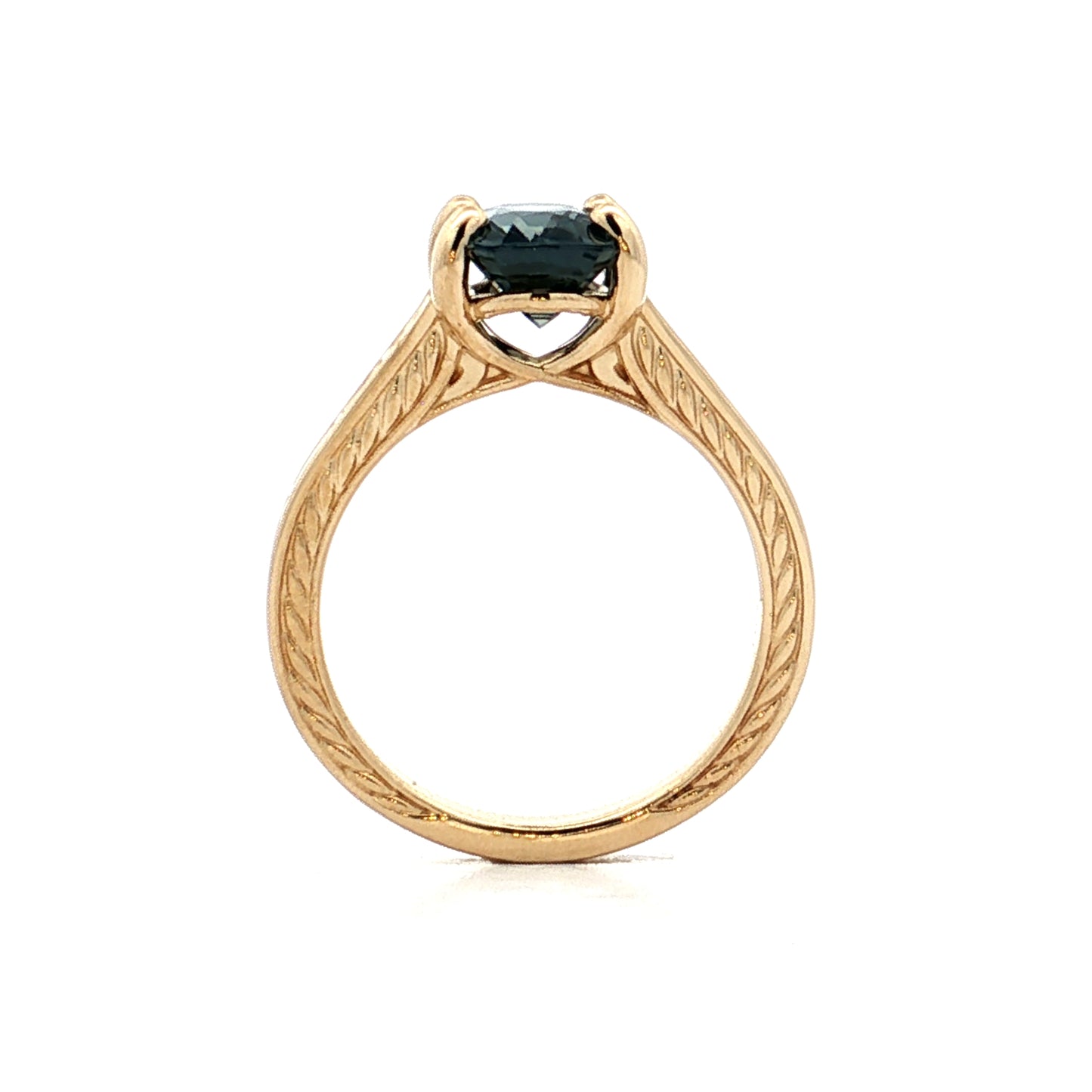 2.35 Cushion Cut Spinel Engagement Ring 14k