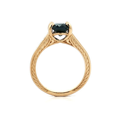 2.35 Cushion Cut Spinel Engagement Ring 14k