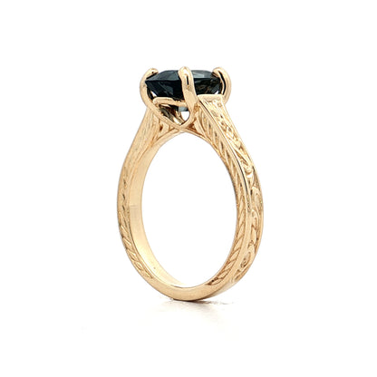 2.35 Cushion Cut Spinel Engagement Ring 14k