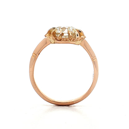 2.01 Vintage Victorian Euro Diamond Engagement Ring 18k