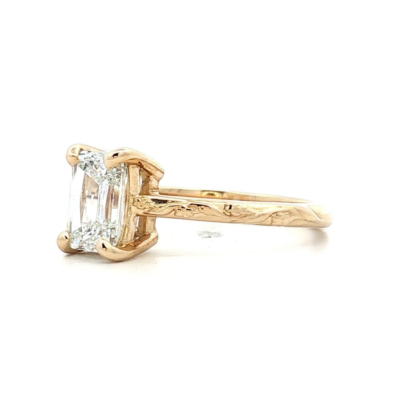 1.50 GIA Criss Cut Diamond Engagement Ring 14k