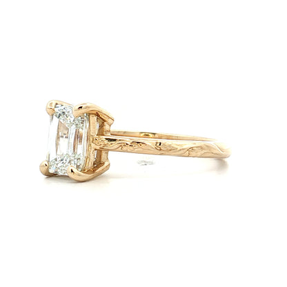 1.50 GIA Criss Cut Diamond Engagement Ring 14k